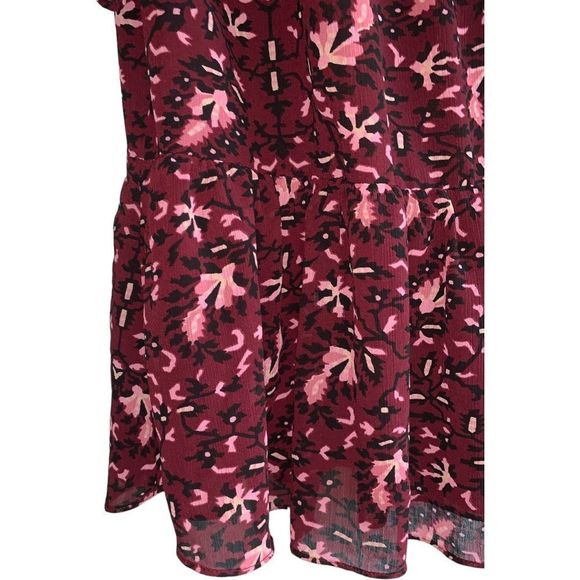 Madewell Georgette Flutter-Sleeve Peplum Top in Rich Paisley size Small - Picture 9 of 13